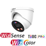 Dahua Wizsense Series 6mp TIOC Pro 3.0 Active Deterrence Eyeball Network Camera with 2.8mm Fixed Lens - Wizcolor Technology - IP67 - White