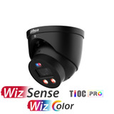 Dahua Wizsense Series 6mp TIOC Pro 3.0 Active Deterrence Eyeball Network Camera with 2.8mm Fixed Lens - Wizcolor Technology - IP67 - Black