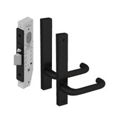 Dormakaba SB2212 Passage Lock Kit with 6400 Square End Plate Furniture - Black