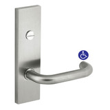 Dormakaba Furniture Square End Plate Concealed Fix with Emergency Turn and Noosa Lever - Satin Stainless Steel