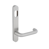 Dormakaba Furniture Narrow Round End Plate Concealed Fix with Cylinder Hole & Noosa Lever - Satin Stainless Steel
