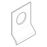 BDS Large Lip Pull to suit 40mm Dia. Deadbolt 80x110x1.5mm In Stainess Steel - Satin Stainless Steel