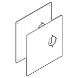 BDS Dress Plate Stainess Steel suits 7000 250x250x1.5mm CF (Box of 2) - Satin Stainless Steel