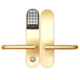 Salto Key Override Keypad Escutcheon with Z Levers - Polished Brass
