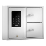 Creone Keybox Basic 9002B with Backup Battery - 16 Key Hook Capacity - 2 Door Unit - White