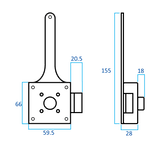 BORG Digital Lock Slam Latch (Night Latch Type) - Black
