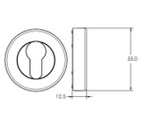 Lockwood Velocity 55mm Round Euro Cylinder Escutcheon