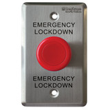 Neptune Emergency Lockdown -ANSI -No/Nc/C -0.9mm SS -Mushroom -Red - Stainless Steel/Red