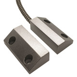 Neptune Surface Mount Bevelled Metal Reed Switch with 480mm Armour Cable - Silver