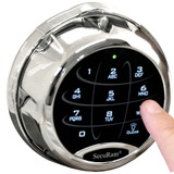 Securam Safelogic Xtreme Entry Pad Dial Ring with6" Spindle and Change Key - Chrome