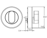 Lockwood Velocity 55mm Round Turn Snib - Chrome Plated