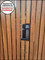 BORG Mechanical Digital Gate Lock With Anti Climb Case Lever Easicode Pro Keypad and Euro Cylinder Key Override Marine Grade - Black