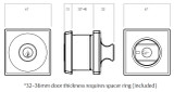 Paradigm Deadbolt Square Rose Satin Chrome