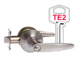Brava Urban Tiebolt Entrance Lever Set TE2 Profile - - Satin Stainless Steel