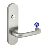 Dorma Ext Plate Emergency Button DDA - Satin Stainless Steel