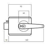Lockwood 001 Deadlatch with Lever Timber Frame Strike - Satin Chrome Pearl