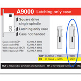 Cavilock CL100 Sliding Door Lock Latching Only with Edge Pull and Flush Turn - Satin Chrome