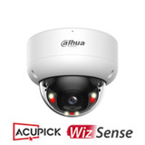 Dahua Wizsense Series 6mp Dome Network Camera with 2.8mm Fixed Lens - Acupick Technology and Light LED - IP67 - White
