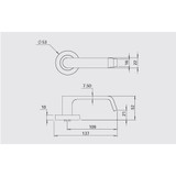 Dormakaba Furniture Coastal Round Rose Pair with Manly Levers (Levers Only) - Satin Stainless Steel
