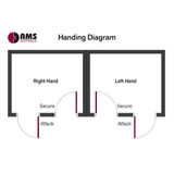 AMS Dual Lock Lever Handle Pair Handles With Turn Snib LH - Pair - Stainless Steel