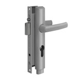 Austral Elegance Push2Go Hinged Security Door Lock Set - One-Way Push Button Privacy Lock (Less Cylinder)