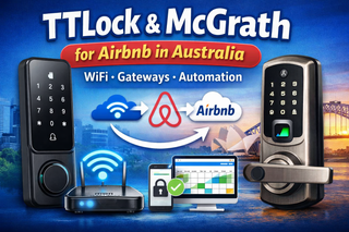 TTLock and Airbnb WiFi Automation Illustration