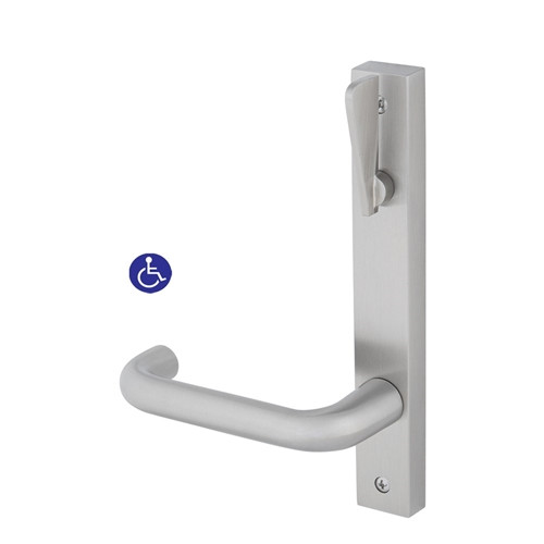 Dormakaba Furniture Narrow Style Plate with Disabled Lever Turn and Noosa Lever - Satin Stainless Steel