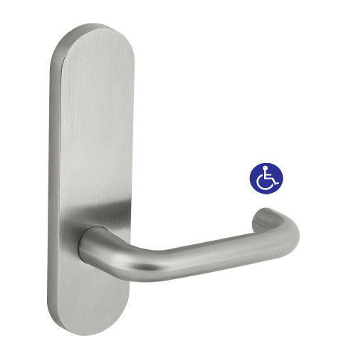 Dormakaba Furniture Round End Plate Concealed Fix with Noosa Lever - Satin Stainless Steel
