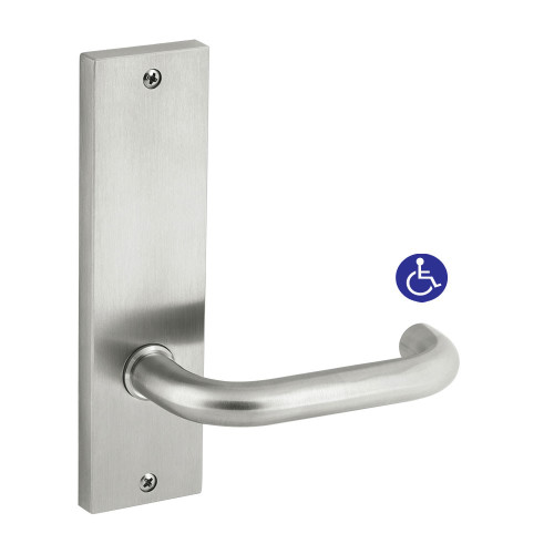Dormakaba Furniture Square End Plate Visible Fix with Lever - Satin Stainless Steel