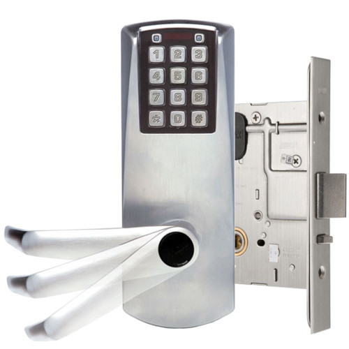 Kaba Powerplex 2000 - Self Powered - Cylindrical Lock - 70mm Backset - Satin Chrome