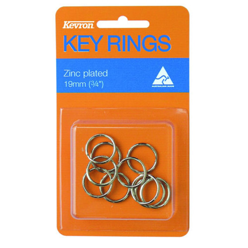 Kevron Keyrings Zinc Plated (Box of 10)