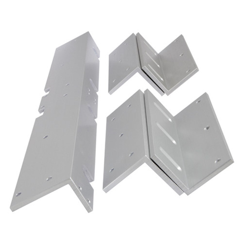 LOX L&Z Bracket For Double Electro Magnetic Lock - Silver