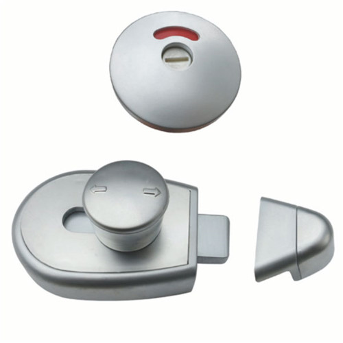 Metlam Xcel Series Slide Lock and Indicator Set Plated with Screw Fixings - Satin Chrome Pearl