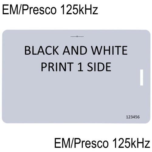 Neptune ISO Card EM/Presco 125khz Print 1 Side with Slot Punch