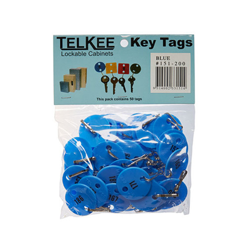 Telkee Numbered Key Tags - Blue