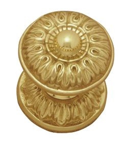 Superior Brass Centre Door Knob Round. - 65mm