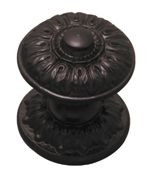 Superior Brass Centre Door Knob Round. - Black 86mm
