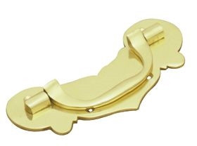 Superior Brass Chest Plate Handle 155x70mm - Polished Brass