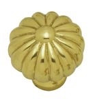 Superior Brass Cupboard Knob Lobe Per 2 30mm - Polished Brass