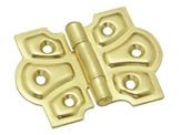 Superior Brass Decorated Hinge Per 2 45x63mm - Polished Brass