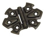Superior Brass Decorated Iron Hinge per 2 - Black 50x65mm