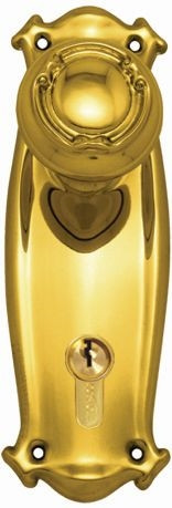 Superior Brass Entrance Knob Set for 85mm Euro Locks 7 - Polished Brass (7158E)