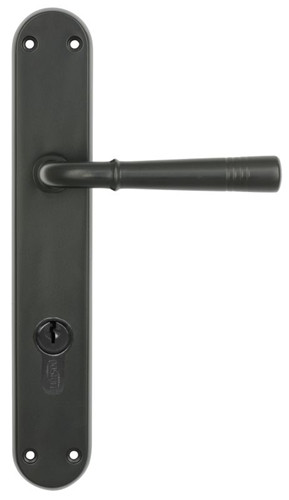 Superior Brass Entrance Lever 85mm Euro Locks 255x42mm - Matt Black