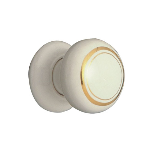 Superior Brass Porcelain Knob Per 2 32mm - White (8031)