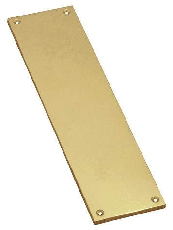 Superior Brass Rectangle Push Plate 300x75mm - Polished Brass