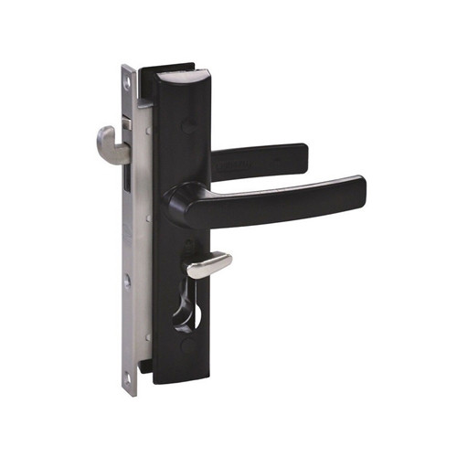 Lockwood 8654 Hinge Security Door Lockset No Cylinder - Black