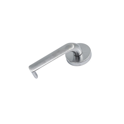 Lockwood 1370 Series 77 Lever On Round Rose Exterior Half Set - Satin Chrome