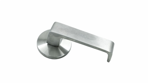 Lockwood 1360 Series 90 Lever On Round Rose Exterior Half Set - Satin Chrome
