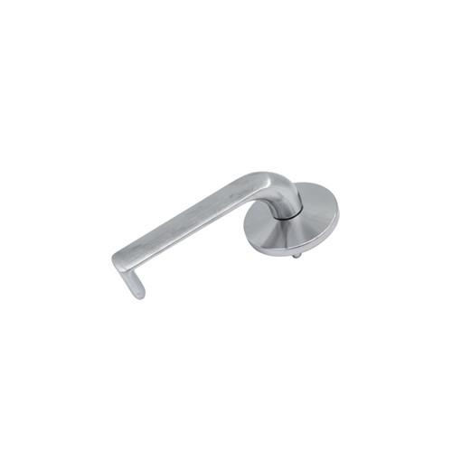 Lockwood 1360 Series 77 Lever On Round Rose Exterior Half Set - Satin Chrome