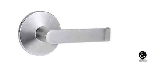 Lockwood 1360 Series 59 Lever On Round Rose Exterior Half Set - Satin Chrome